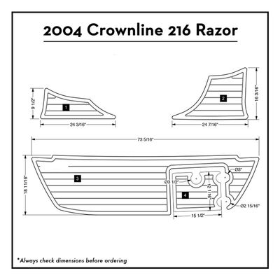 Strong Adhesive MC015 6mm Swim Platform Pads